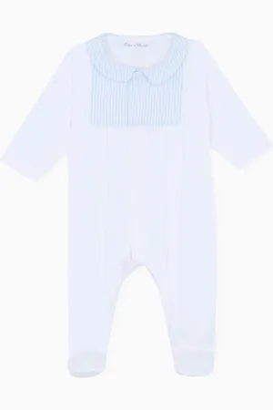 Tartine Et Chocolat Striped Collar Pyjama in Cotton