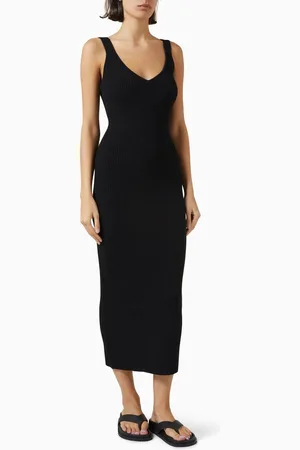 GOOD AMERICAN Virgo Ribbed Maxi Dress