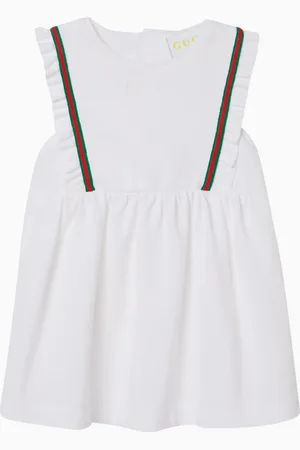 Gucci Web Stripe Dress in Cotton Piquet
