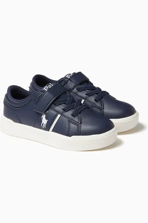 Ralph Lauren Frazier Logo Sneakers in Faux Leather
