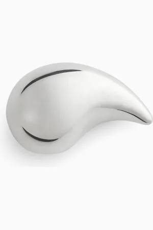 Bottega Veneta Large Drop Brooch in Sterling Silver