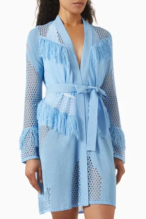 MOEVA Kenga Mini Kaftan in Mesh-knit