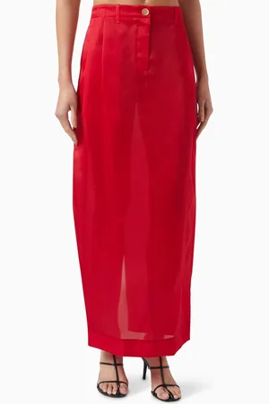Khaite Lucian Maxi Skirt in Silk Organza
