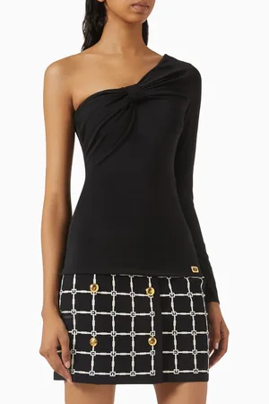 Elisabetta Franchi One-shoulder Top in Jersey