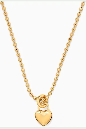 Laura Lombardi Mini Amorina Pendant Necklace in 14kt -plated Brass