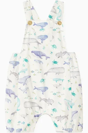 Purebaby Whale Overalls in Organic Cotton