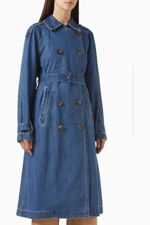 VERONICA BEARD Zuma Trench Coat in Denim