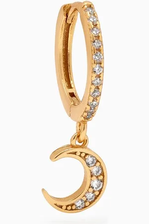 The Jewels Jar Stella Crescent Single Earring in 18kt -plated Sterling Silver