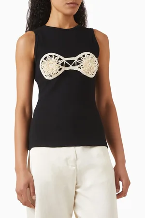MAGDA BUTRYM Crochet Bra Tank Top in Cotton