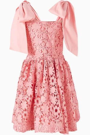 Chloe and Amelie Self-tie Bow Dress in Lace