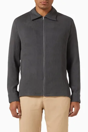 Sandro Pleated Long-sleeved Shirt in Viscose Blend