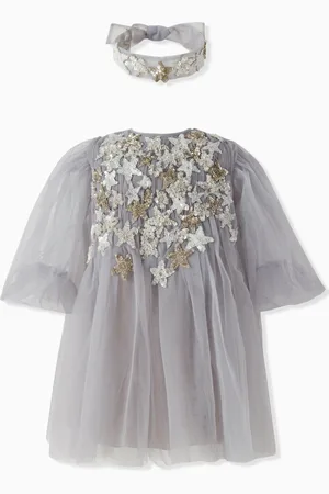 SHATHA ESSA Glimmer Star-applique Dress in Tulle
