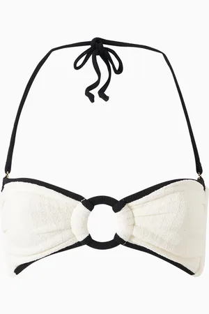 Montce Tori Ties Bandeau Bikini Top in Terrycloth