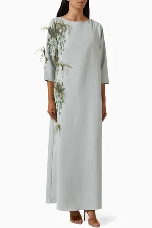 Ruya Sequin-embellished Feather Kaftan