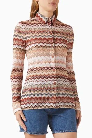 Missoni Serrated Lamé Zigzag Shirt
