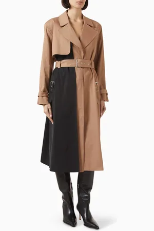 ET OCHS Ryder Colourblock Trench Coat in Cotton