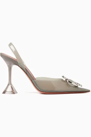 Amina Muaddi Begum 95 Crystal Slingback Pumps in PVC