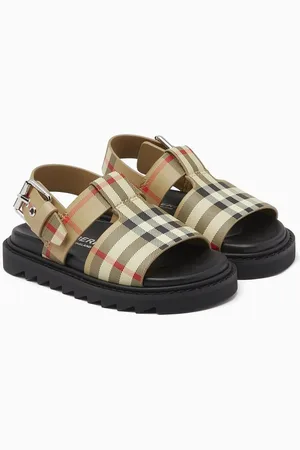 Burberry Vintage Check Buckled Sandals in Leather