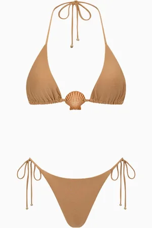 Leslie Amon Shell Bandeau Bikini Top