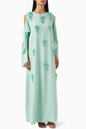 Ruya Embellished Cold-shoulder Kaftan
