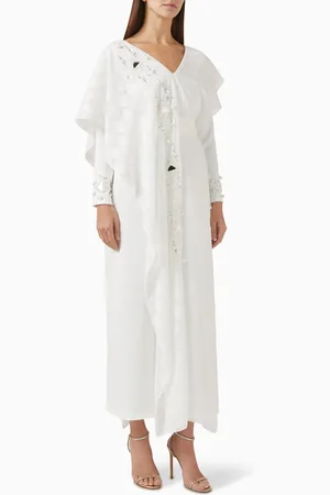 BYK Mirror Embroidered Kaftan in Chiffon & Crepe