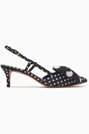 Kate Spade Rue Polka-dot Bow Slingback Pumps
