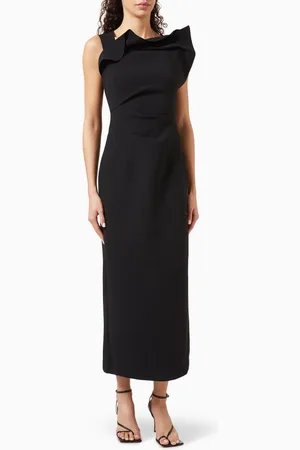 Acler Warfield Midi Dress in Bonded Crepe