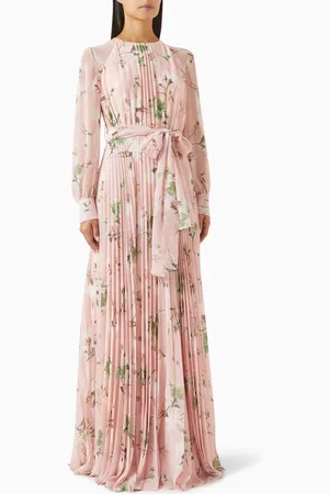 Erdem Floral-print Pleated Maxi Dress
