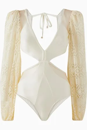 PATBO X Camila Coelho Jersey Sands Netted One-piece Swimsuit
