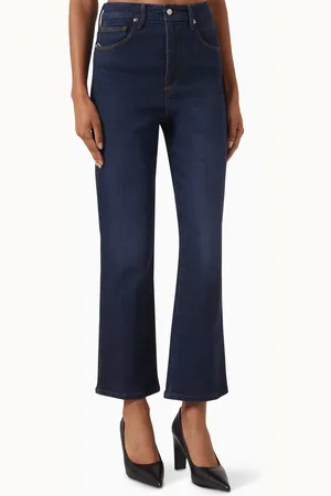 GOOD AMERICAN Good Curve Straight Jeans in Soft-Tech