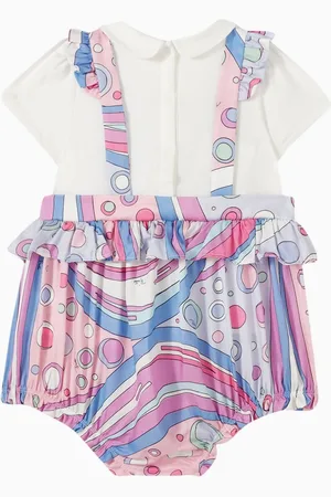 Emilio Pucci Dungaree-style Romper in Cotton