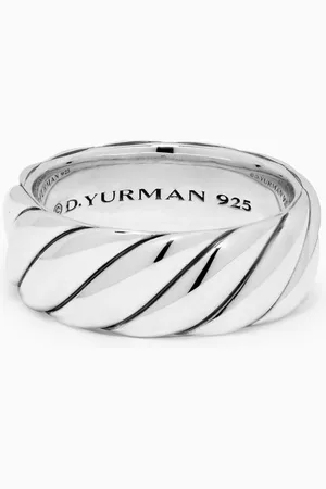 David Yurman Sculpted Cable Contour Band Ring in Sterling