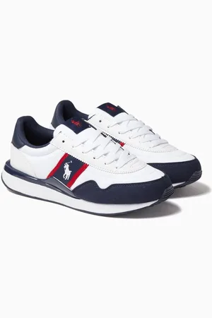 Ralph Lauren Train 89 Colour-blocked Sneakers in Mixed Fabric