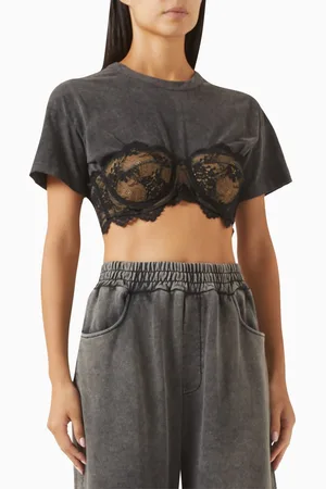 GIUSEPPE DI MORABITO Cropped Bra T-shirt