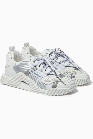 Dolce & Gabbana NS1 Sneakers in Reflective Fabric and Calfskin