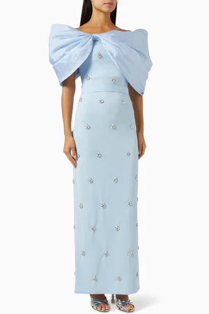 AC Embellished Maxi Dress in Mikado