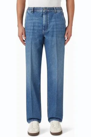 Foret Clay Creased Jeans in Denim