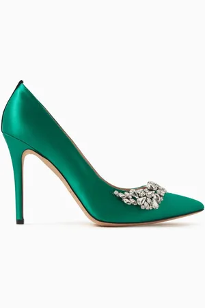 Sarah Jessica Parker Jumelle 100 Crystal-embellished Pumps in Satin