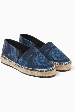 VERSACE Barocco-print Espadrilles in Cotton