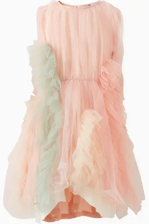 RASPBERRY PLUM Esma Flared Dress in Mesh