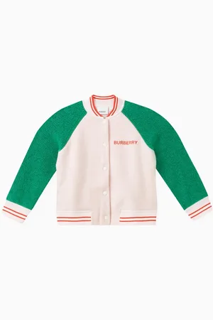 Burberry Colour-blocked Bomber Jacket in Wool