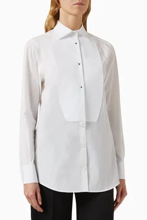 Dolce & Gabbana Piqué Tuxedo Shirt in Cotton