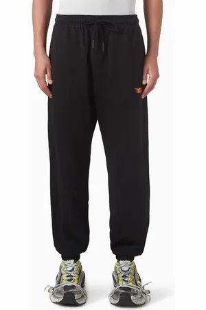 MARCELO BURLON County Flame Baggy Sweatpants in Cotton Fleece