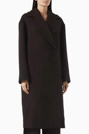 COS Double-Breasted Wool-Herringbone Coat