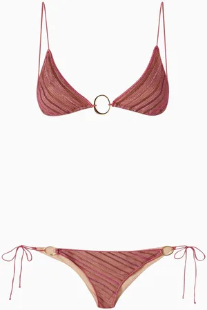 Oseree Shiny Striped O Bikini Set