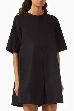COS Pleated Cotton Mini Dress