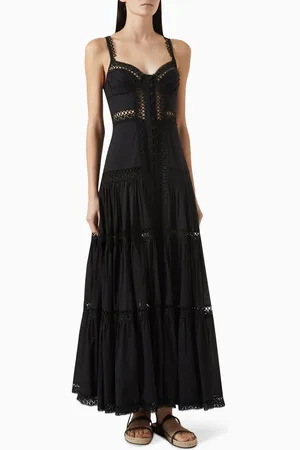 CHARO RUIZ IBIZA Ardele Front-slit Maxi Dress in Cotton Blend