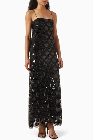 ROTATE Sequin Slip Maxi Dress