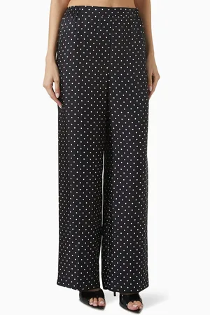 Oroton Spot-print Pyjama Pants in Silk Twill