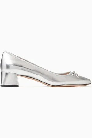 Coach Ava Ballet Pumps in Metallic Leather